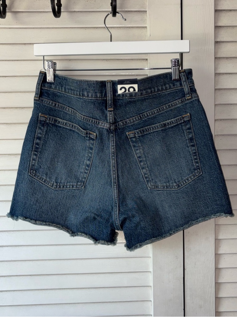 Gap Sky High Cheeky Denim Shorts 29 High Rise Button Fly Raw Hem - Picture 4 of 8